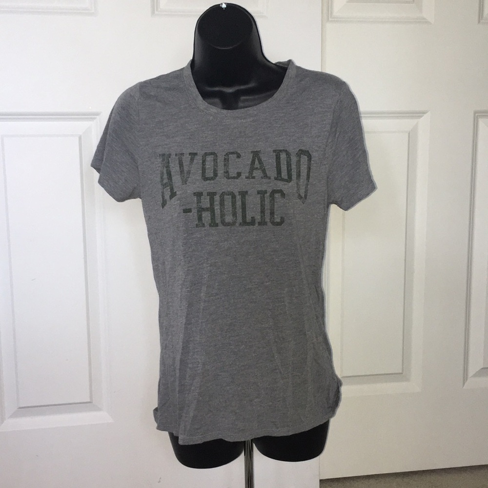 Avocado-holic  graphic tee grey women’s M